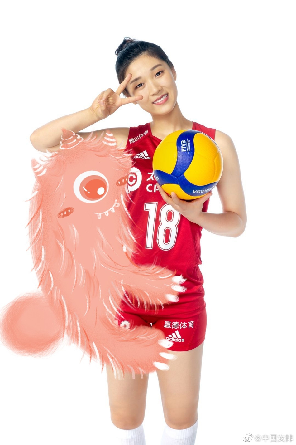 当中国女排遇上网红小怪兽