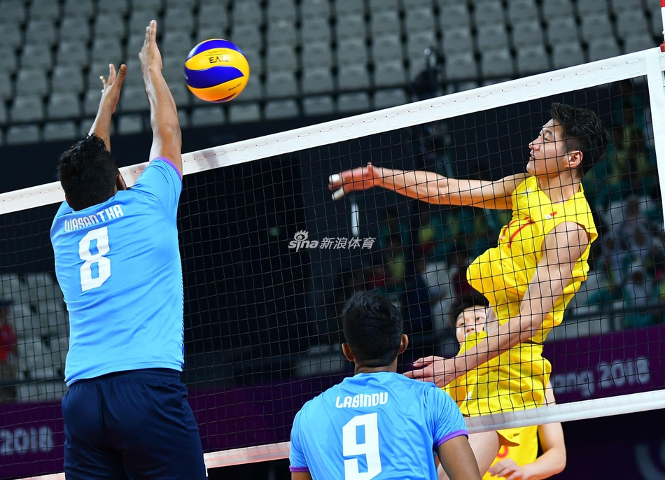 亚运会男排:中国3-1斯里兰卡