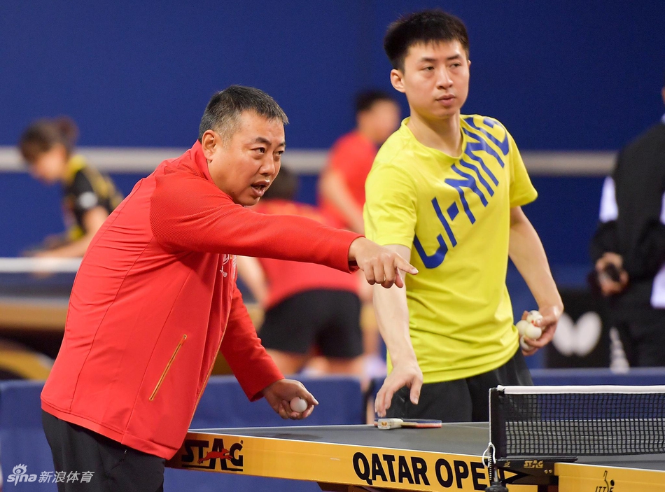 中国国家乒乓球队在多哈备战