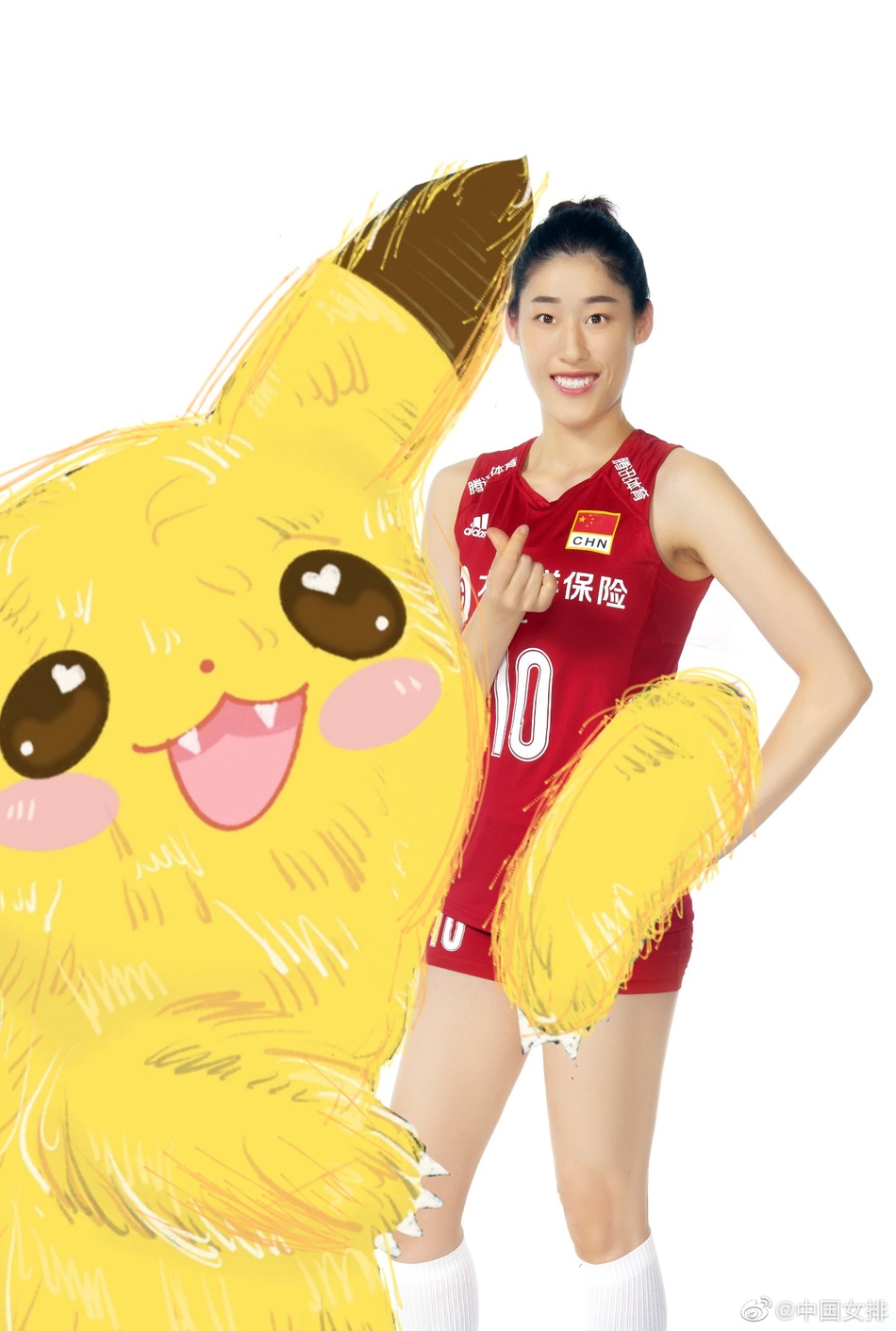 当中国女排遇上网红小怪兽