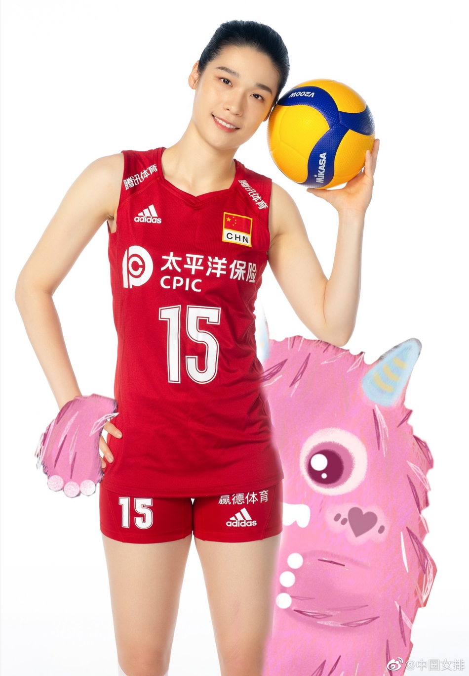 当中国女排遇上网红小怪兽