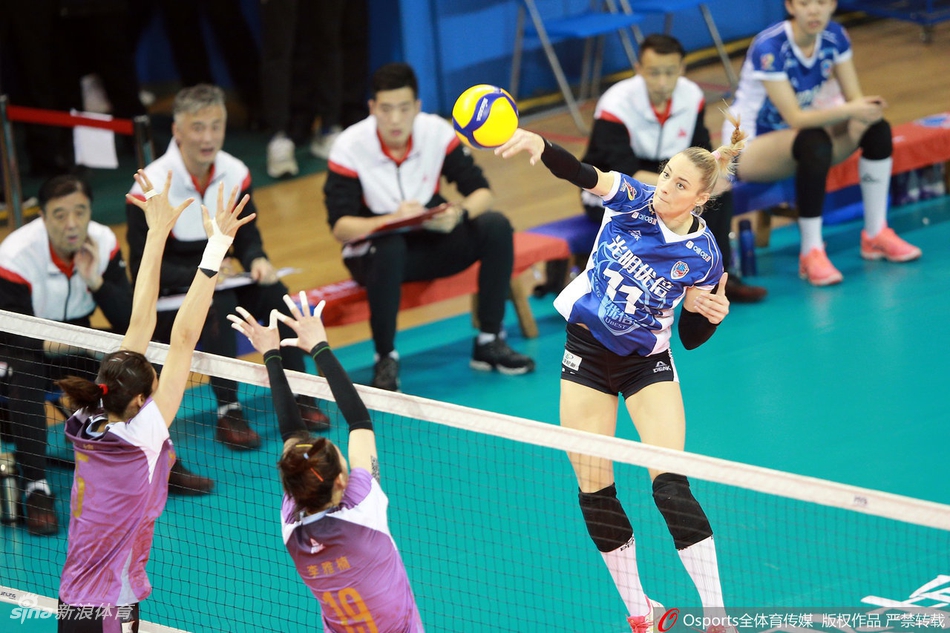 女排决赛天津3-1上海夺冠