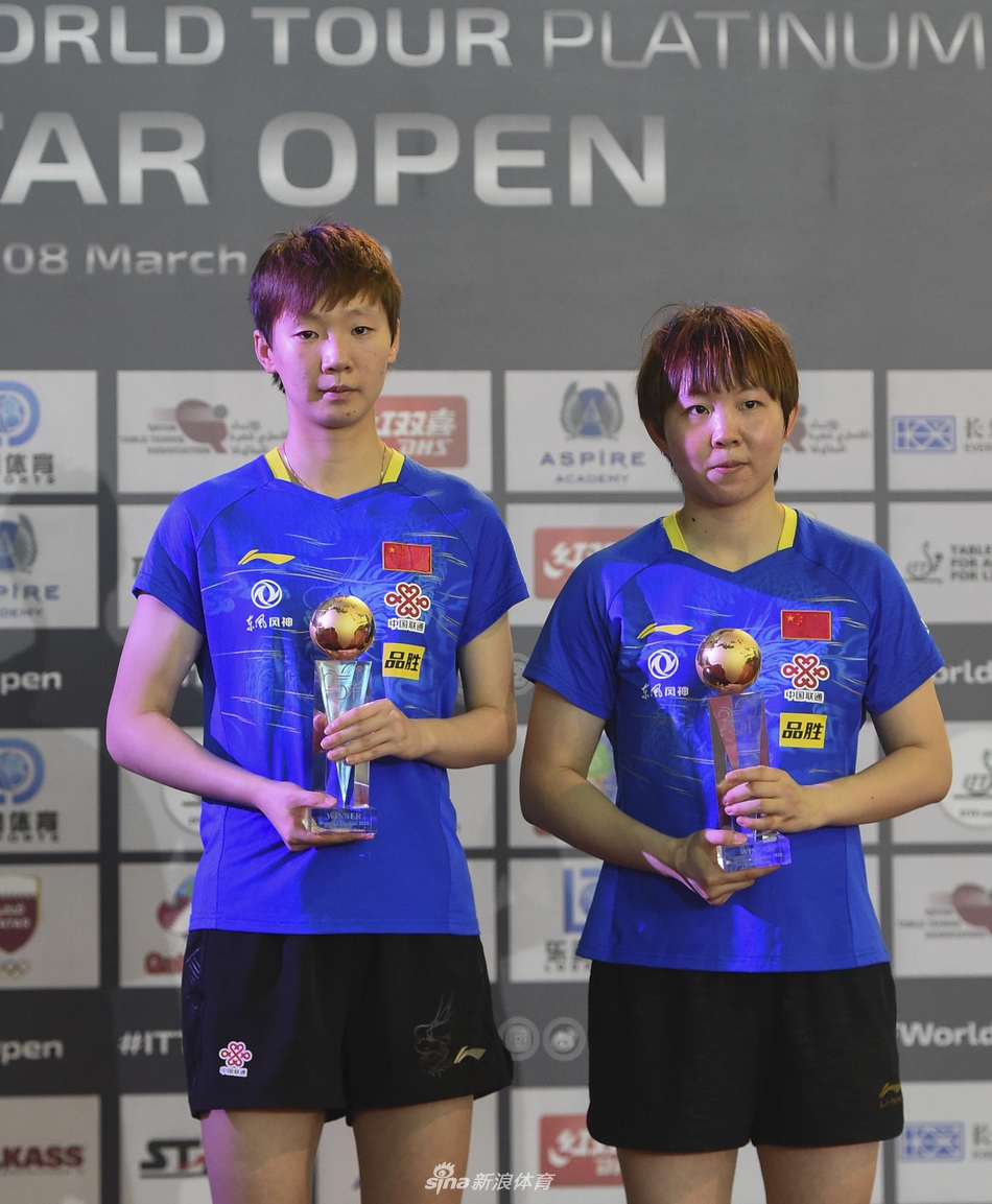 卡塔尔赛王曼昱/朱雨玲女双夺冠