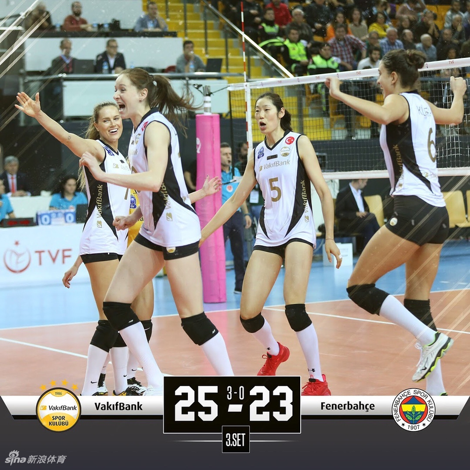 朱婷17分瓦基弗3-0费内巴切