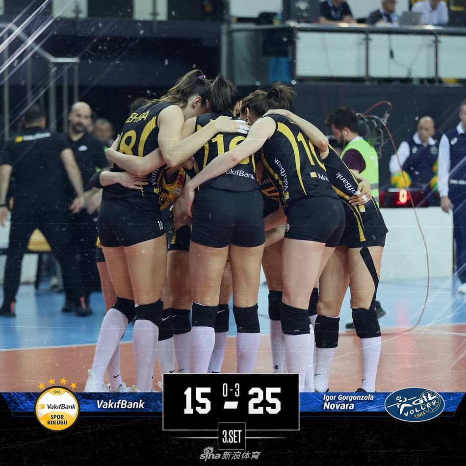 朱婷11分女排欧冠瓦基弗0-3诺瓦拉