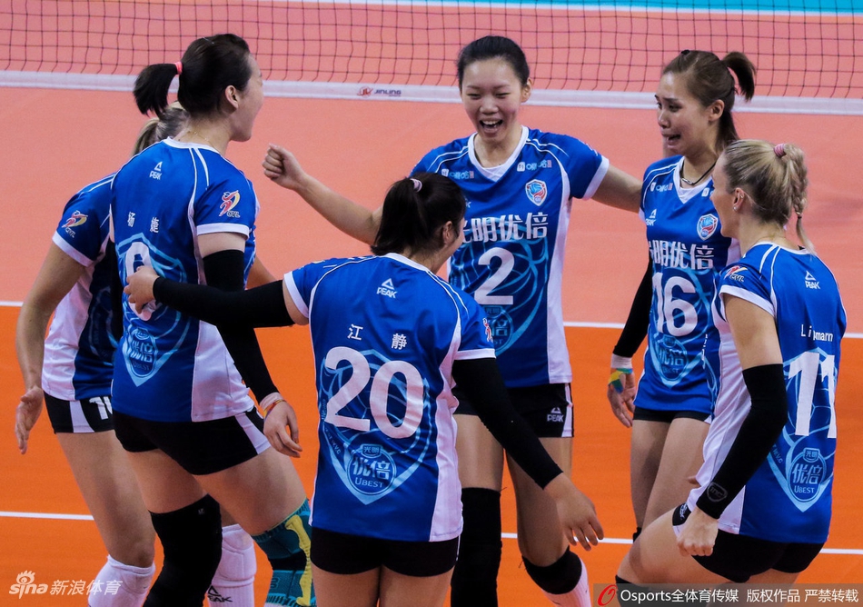 女排决赛天津3-1上海夺冠