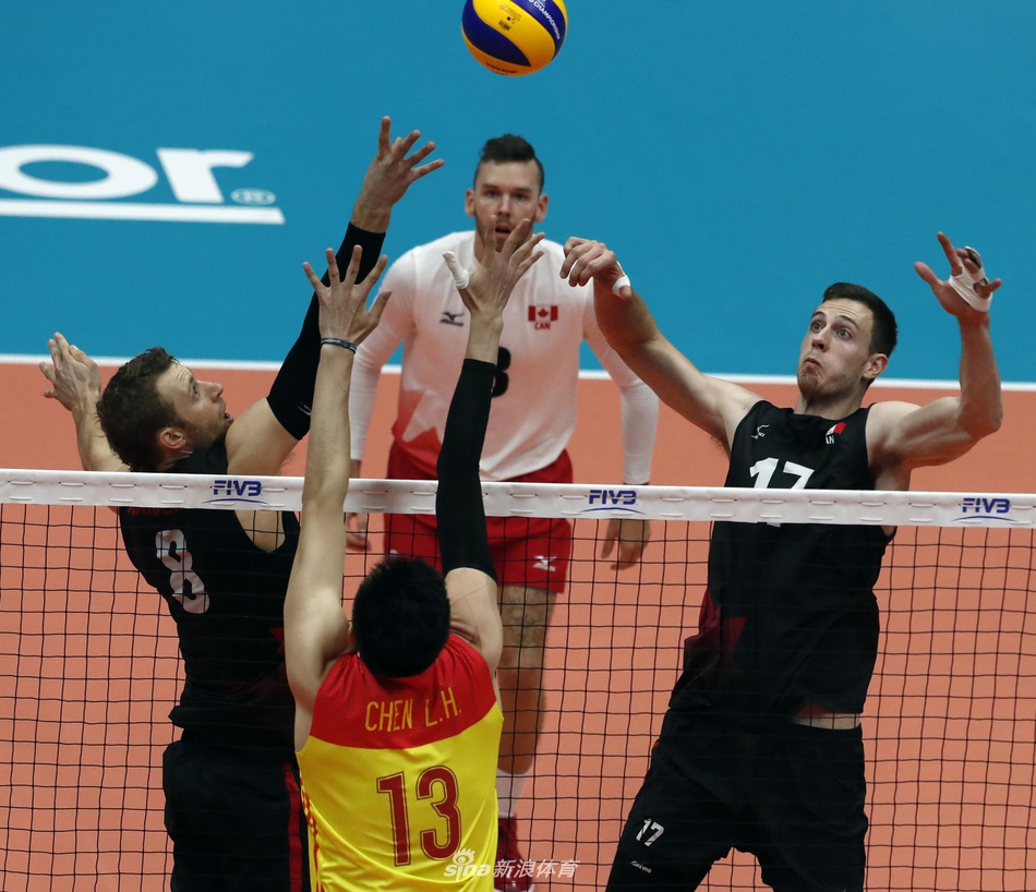 世锦赛中国男排1-3加拿大