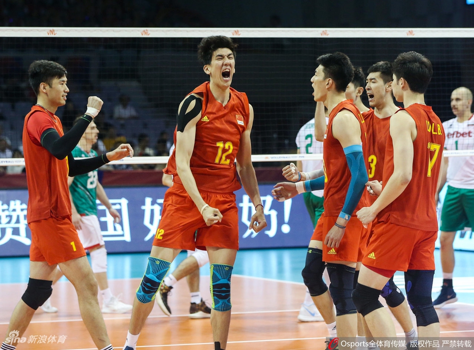 世界男排联赛中国3-0保加利亚