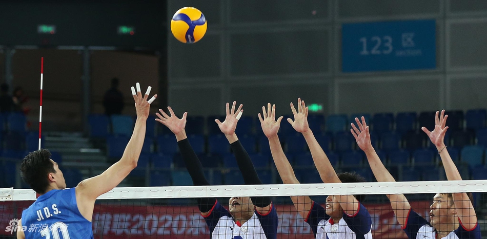 奥运资格赛中国男排3-2中国台北
