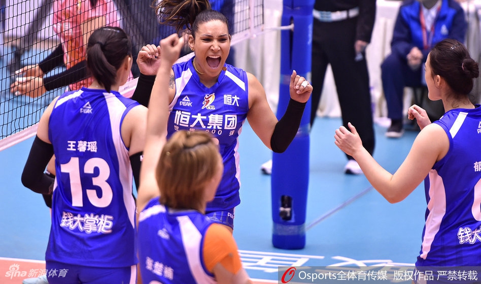 排超精英赛八一女排3:1广东女排