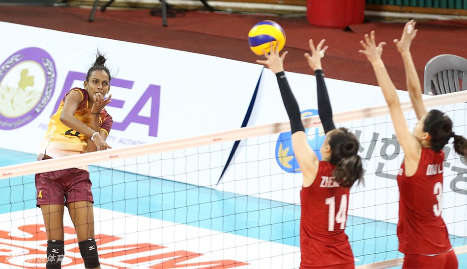 亚锦赛中国女排3-0斯里兰卡
