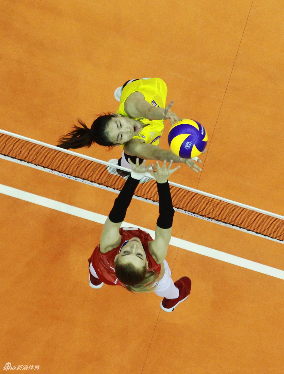 中国女排二队1-3俄罗斯青年军