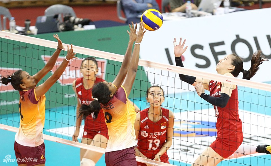 亚锦赛中国女排3-0斯里兰卡