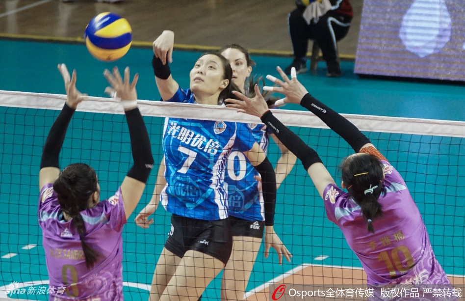 排超八强战上海女排2-3天津女排