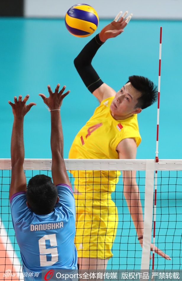 亚运会男排:中国3-1斯里兰卡