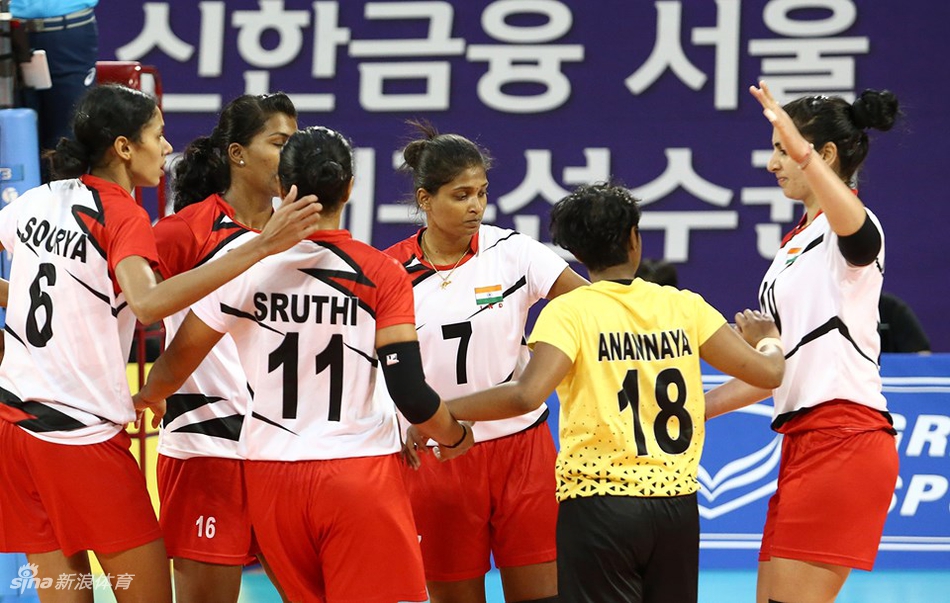 女排亚锦赛排位赛印度3-0中国香港