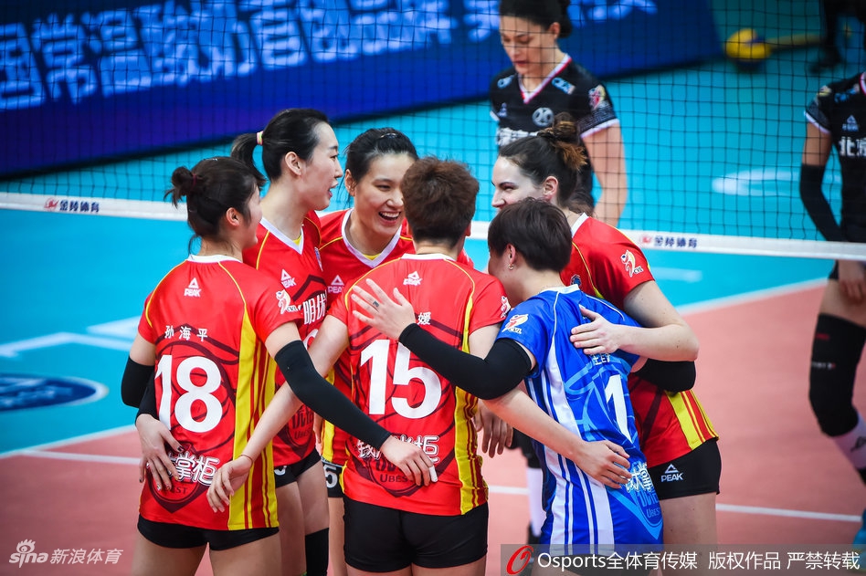 排超半决赛北京女排3-0上海女排