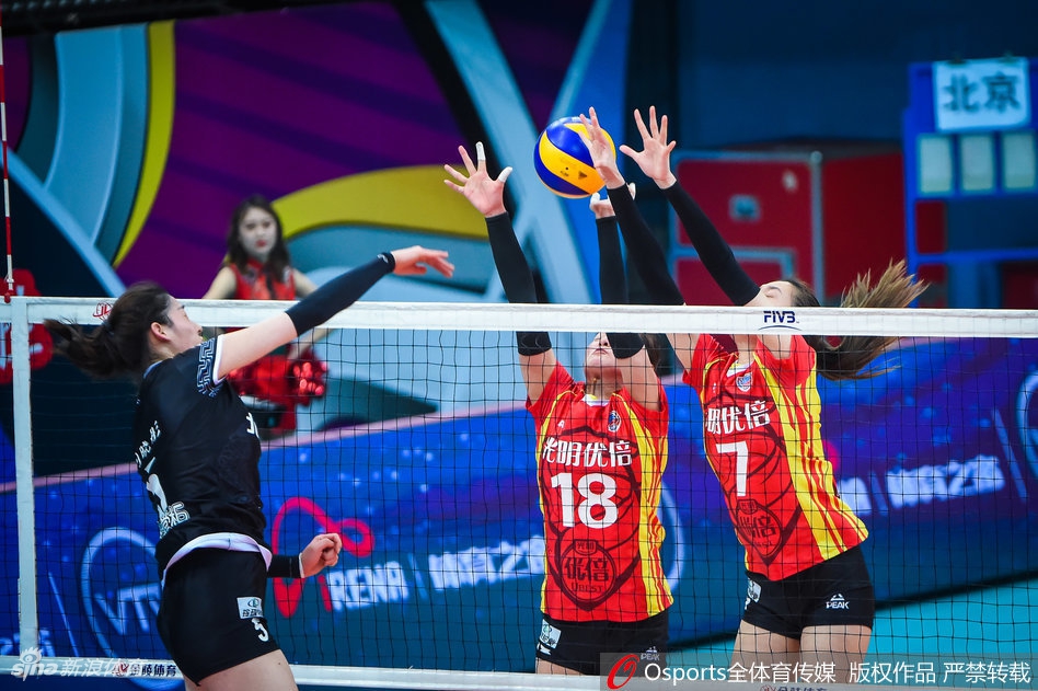 排超半决赛北京女排3-0上海女排