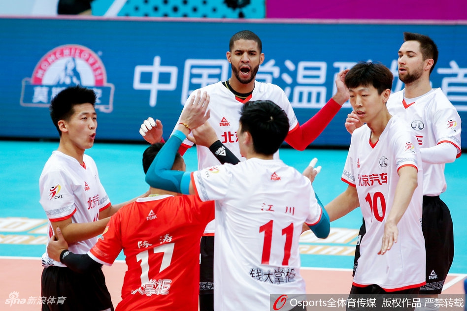 排超八强战北汽男排3-0河南男排