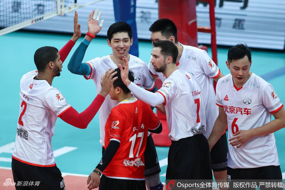 男排联赛半决赛首回合北汽3-0山东