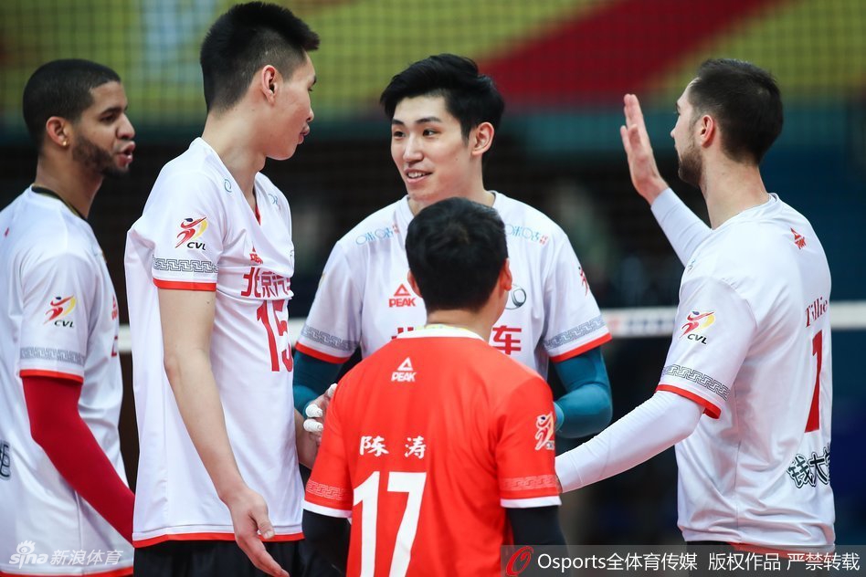 男排联赛半决赛首回合北汽3-0山东
