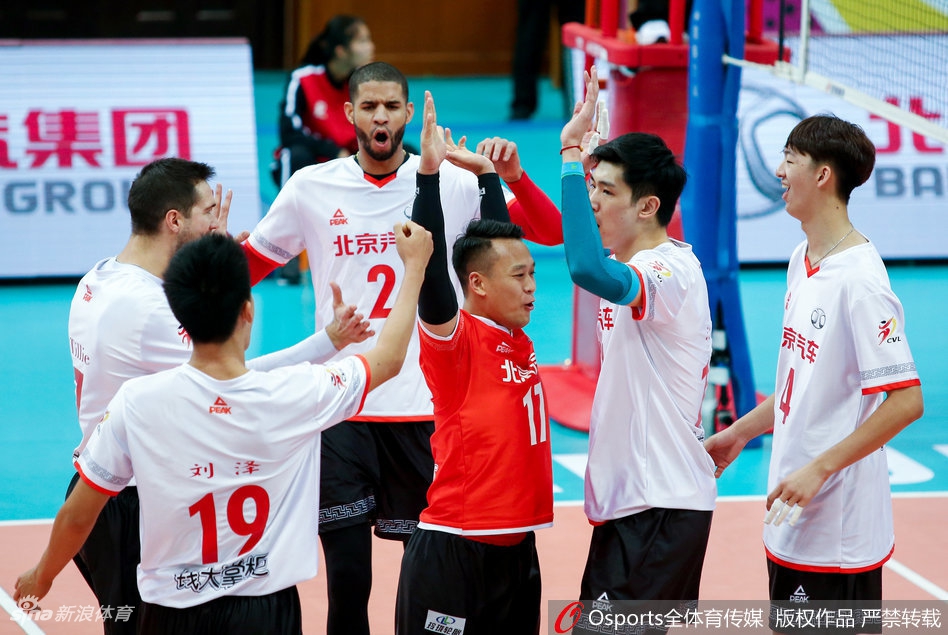 排超八强战北汽男排3-0河南男排