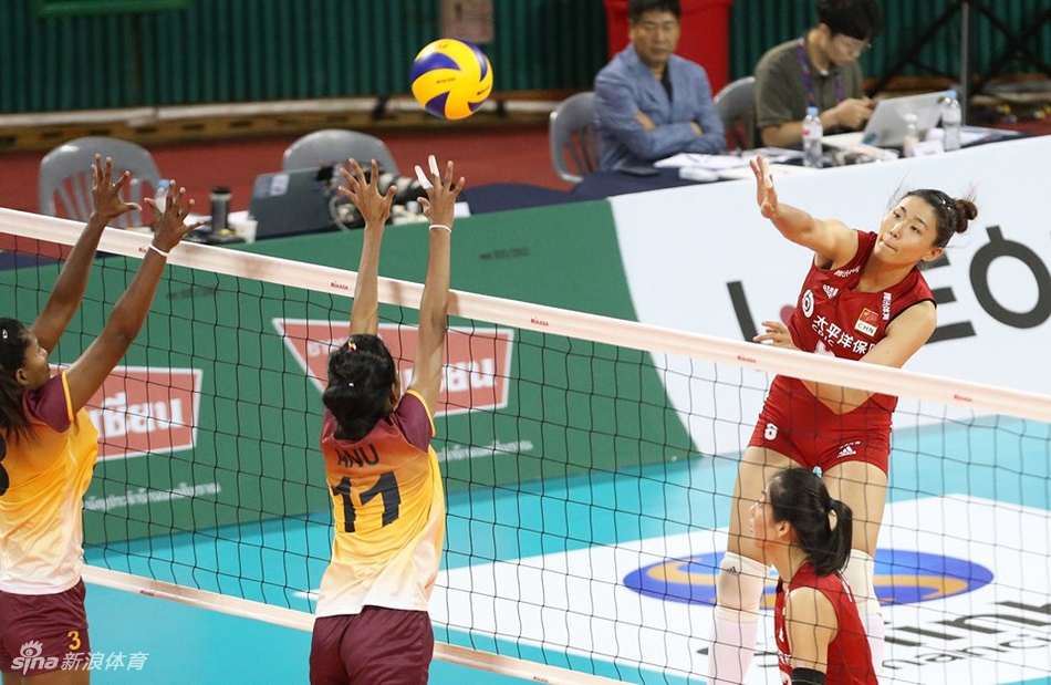 亚锦赛中国女排3-0斯里兰卡