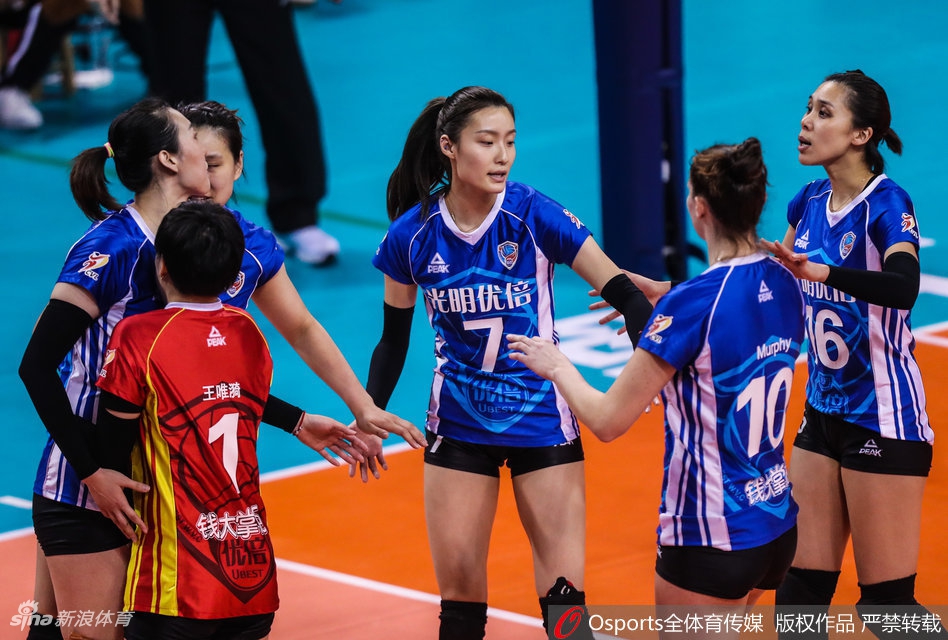 排超八强战上海女排2-3天津女排