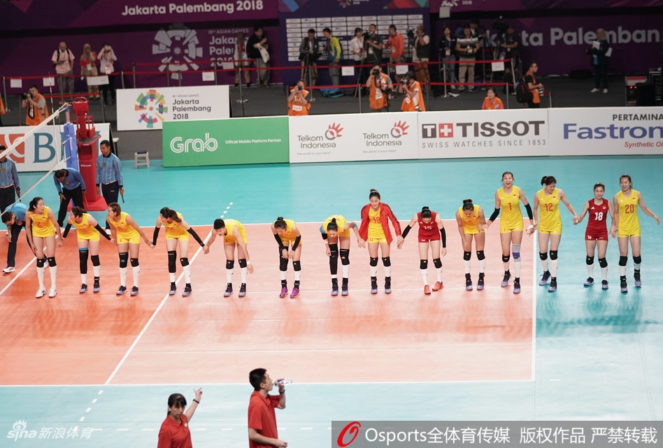 亚运女排小组赛中国3-0韩国