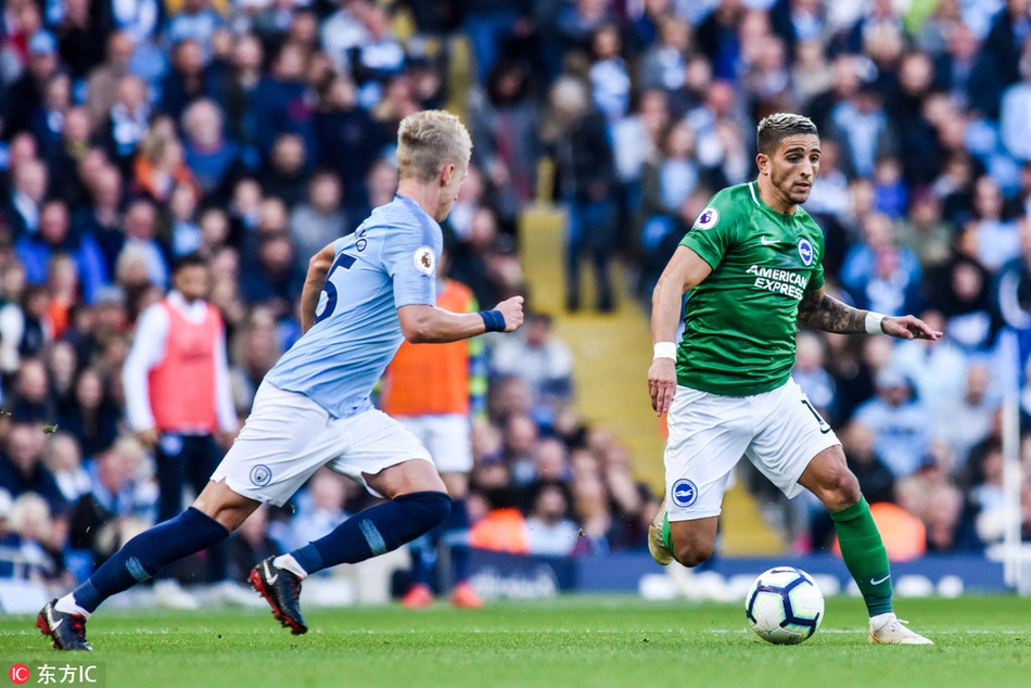 [英超]曼城2-0布莱顿