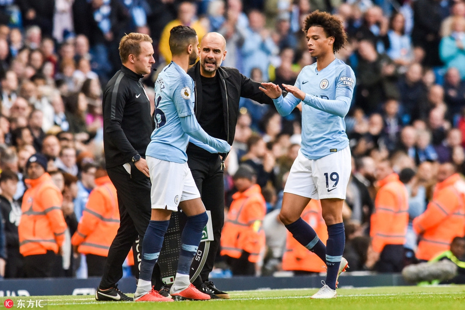 [英超]曼城2-0布莱顿