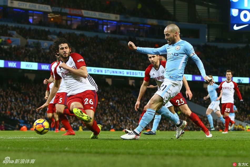 席尔瓦小角度打门