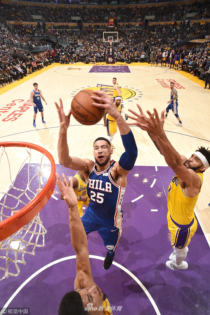 西蒙斯冲击篮筐