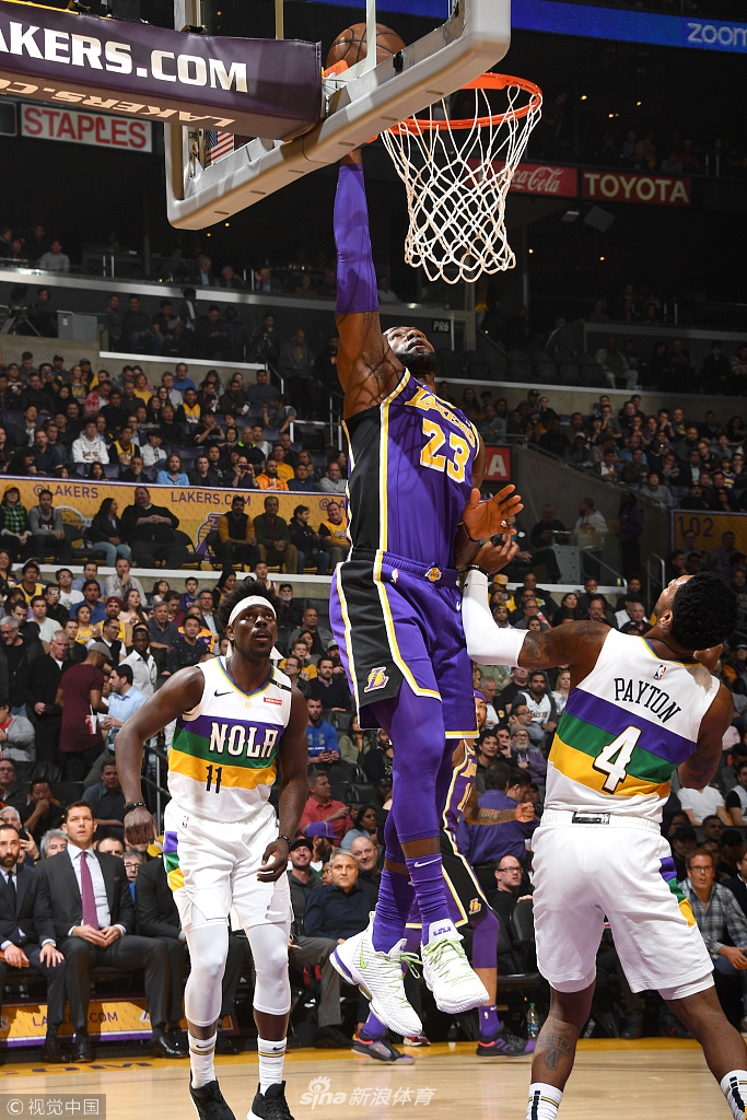 詹姆斯篮下进攻