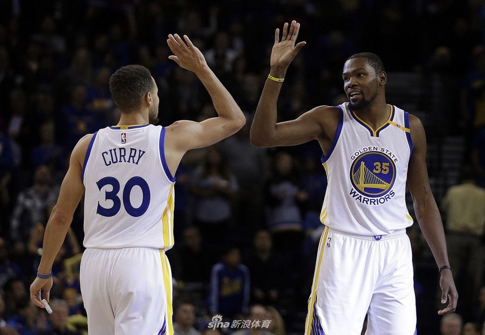 1.凯文-杜兰特、斯蒂芬-库里、德拉蒙德-格林