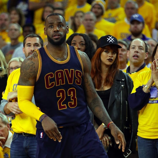 詹皇的第一迷妹！天后蕾哈娜看詹姆斯这眼神让皇嫂感到了危机