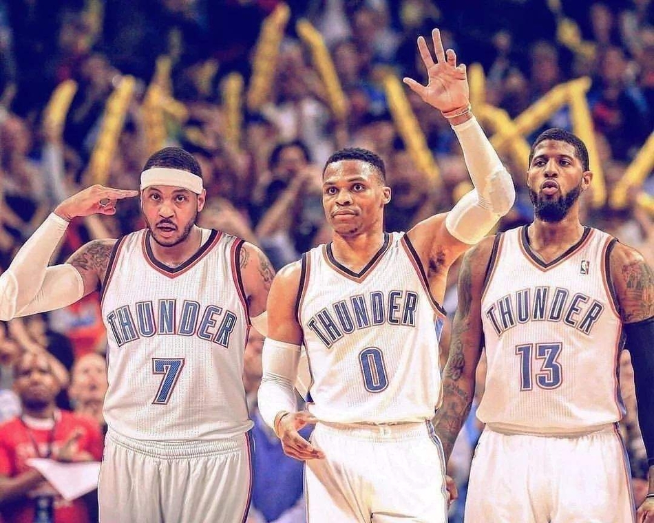 6.拉塞尔-威斯布鲁克、卡梅隆-安东尼、保罗-乔治