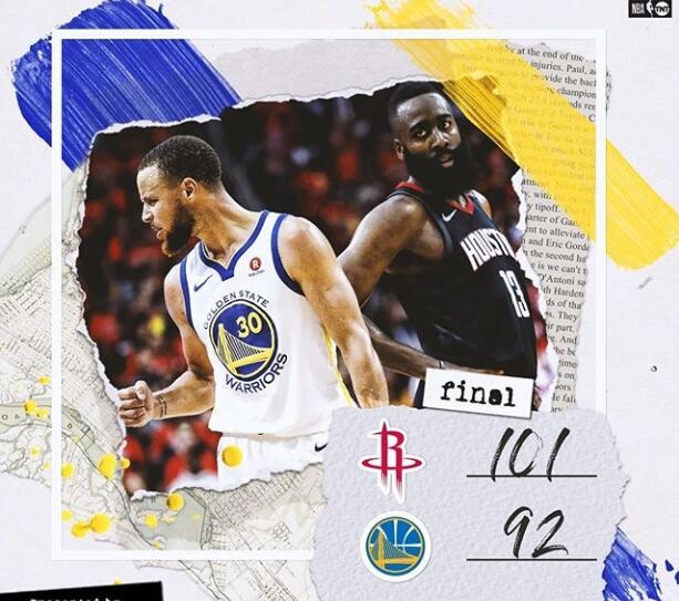 勇士客场击败火箭