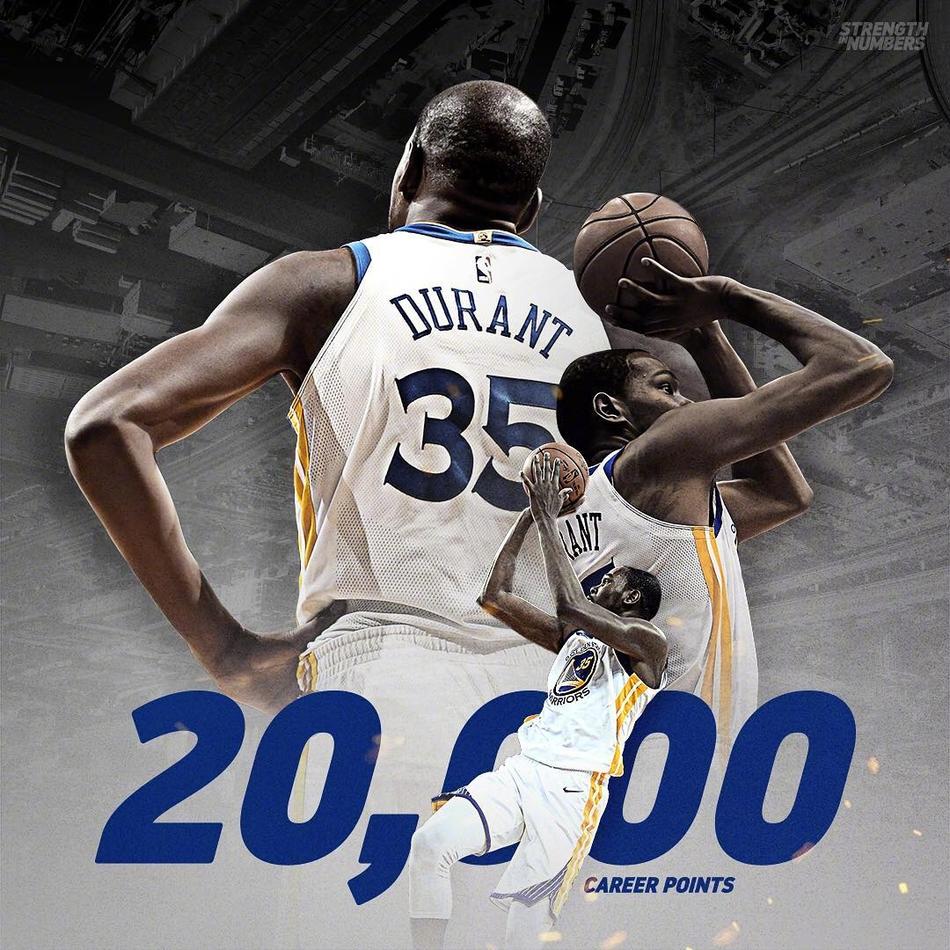 KD成为历史第二年轻2万分先生