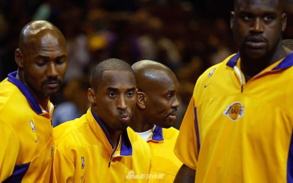 4.洛杉矶湖人：科比-布莱恩特、沙奎尔-奥尼尔、加里-佩顿、卡尔-马龙