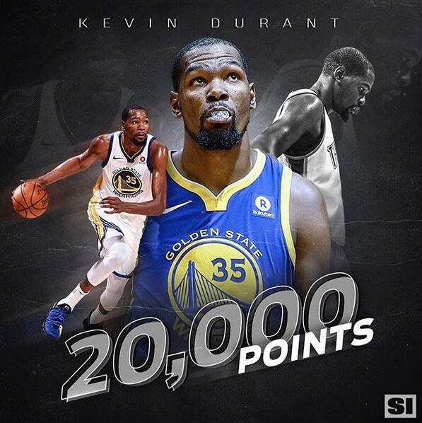 KD成为历史第二年轻2万分先生