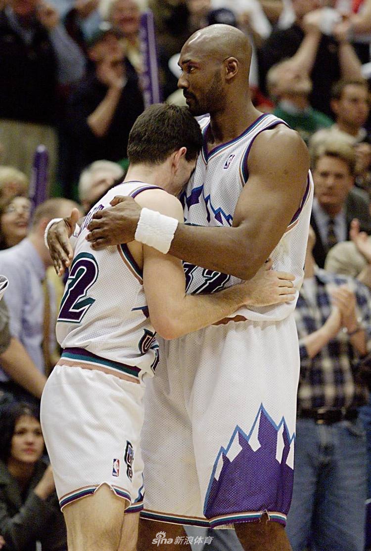 2.犹他爵士：约翰-斯托克顿、卡尔-马龙、杰夫-霍纳赛克