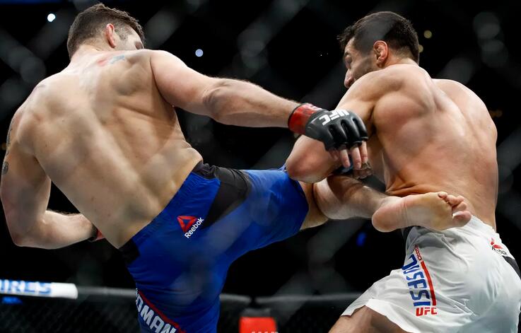 ufc210精彩集锦 科米尔vs约翰逊摔法对决_高清图集_新浪网