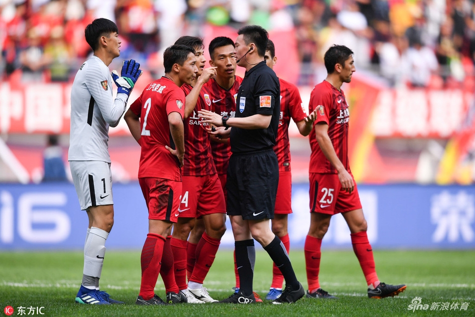 上港球员向裁判投诉