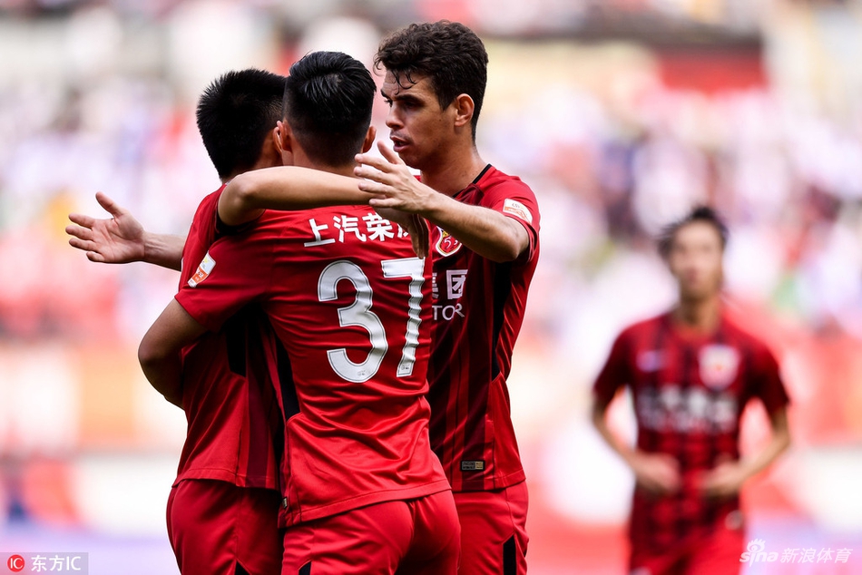 上港庆祝进球