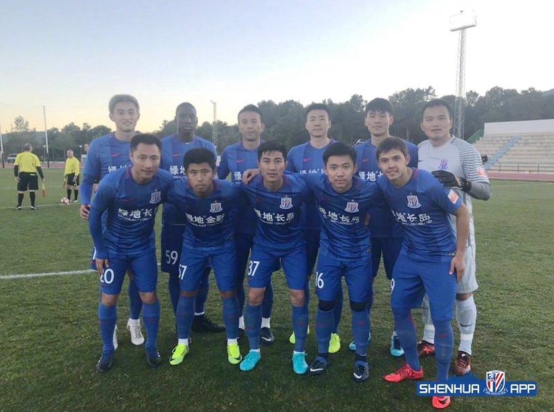 新援破门申花热身赛1-1平