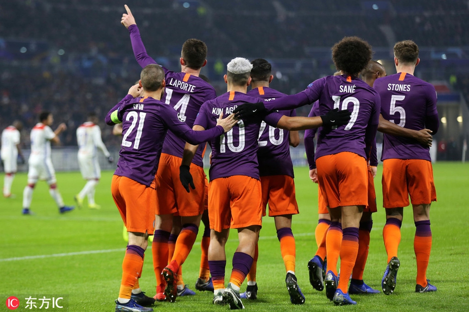 曼城众将庆祝扳平