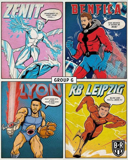 漫画欧冠分组 巴萨化身雷神