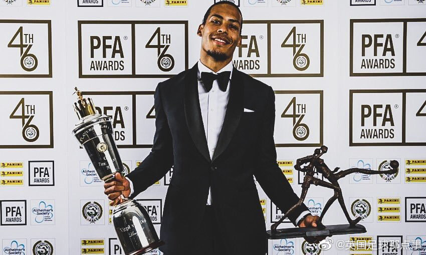 范戴克强势崛起 1年揽6大荣誉