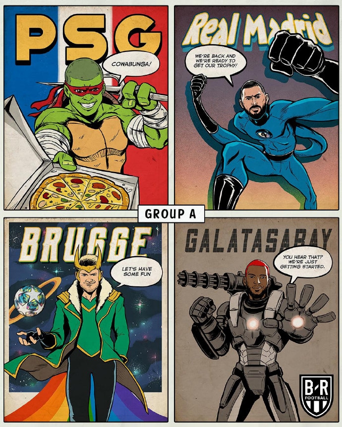 漫画欧冠分组 巴萨化身雷神